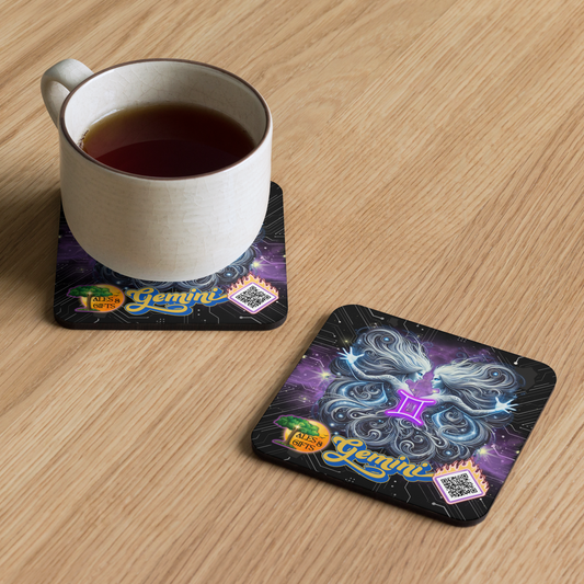 Gemini Cork-back Coaster (4 pieces)
