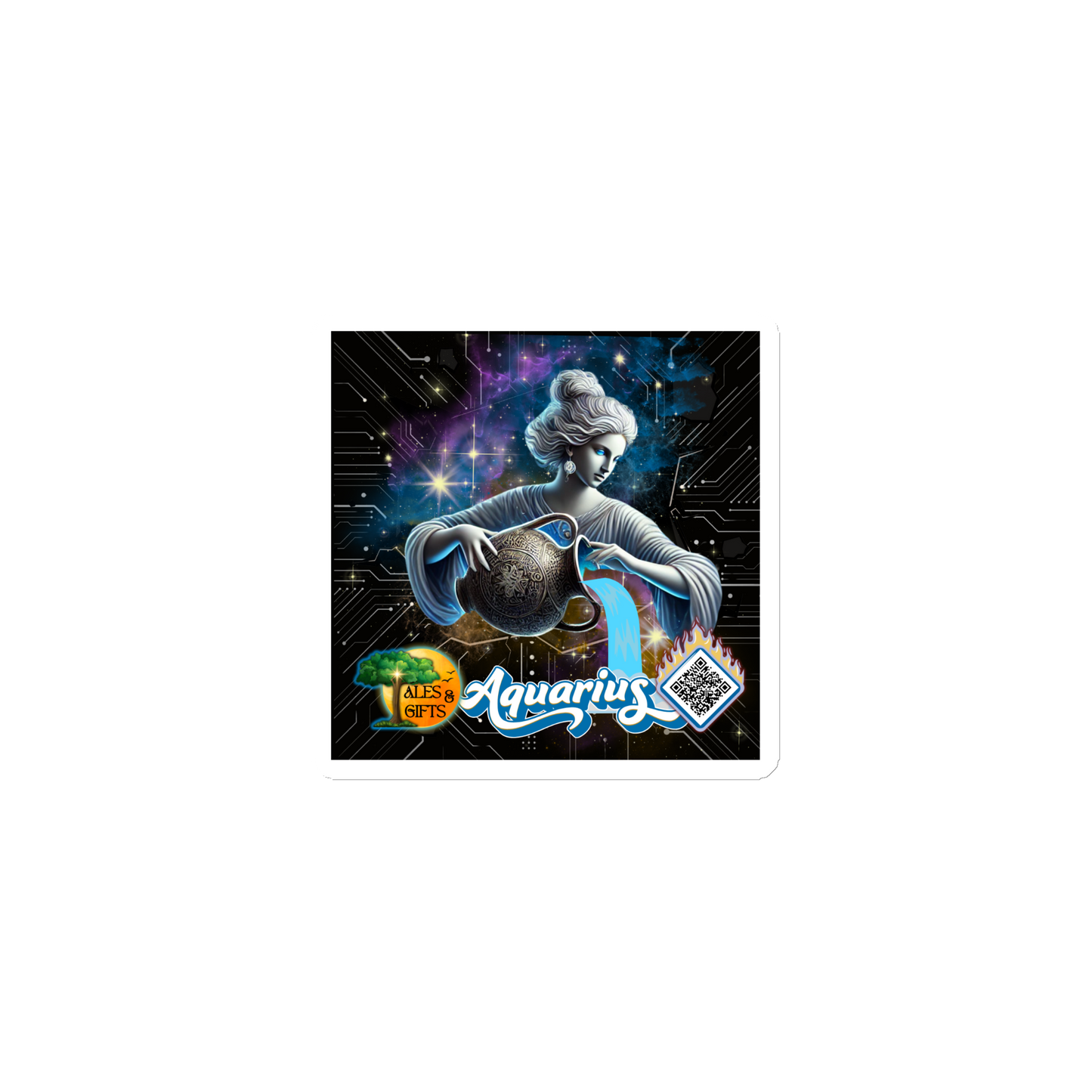 Aquarius Fridge Magnet (4 pieces)