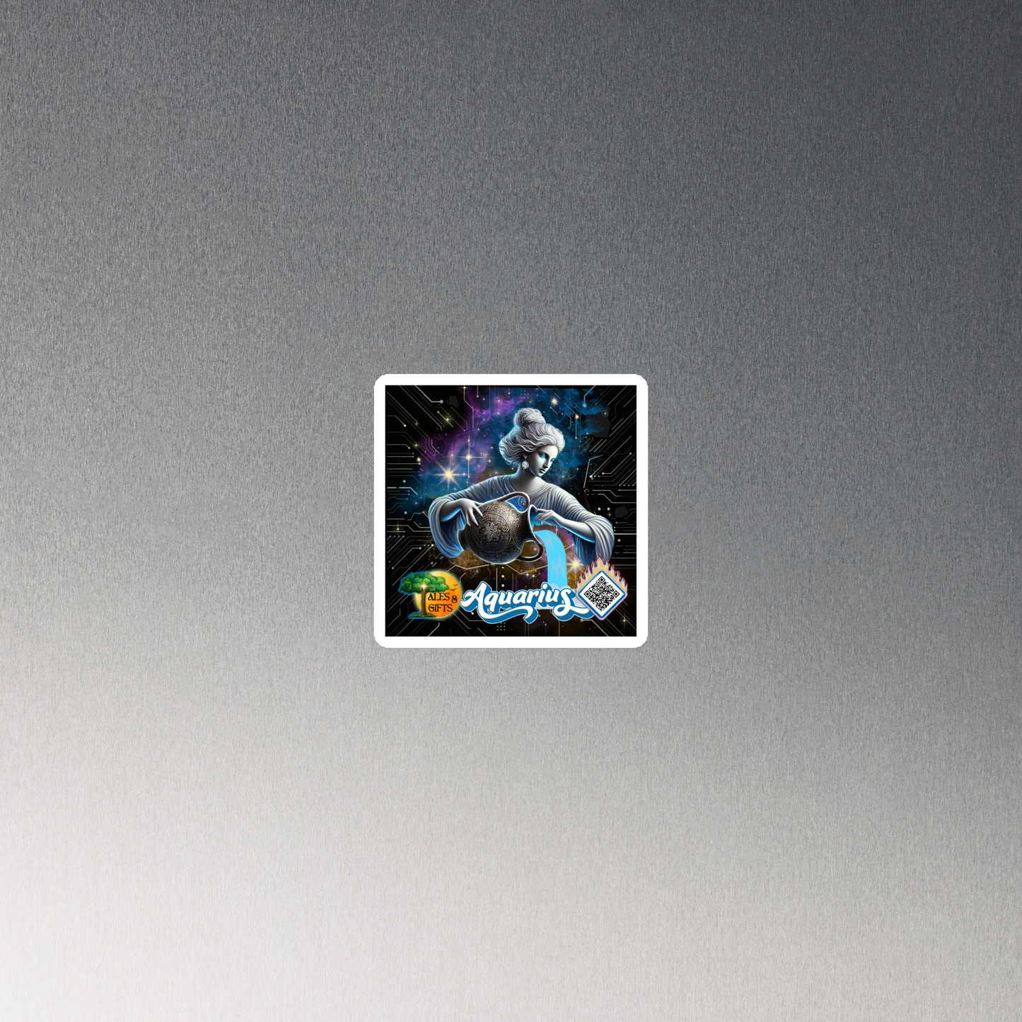 Aquarius Fridge Magnet (4 pieces)