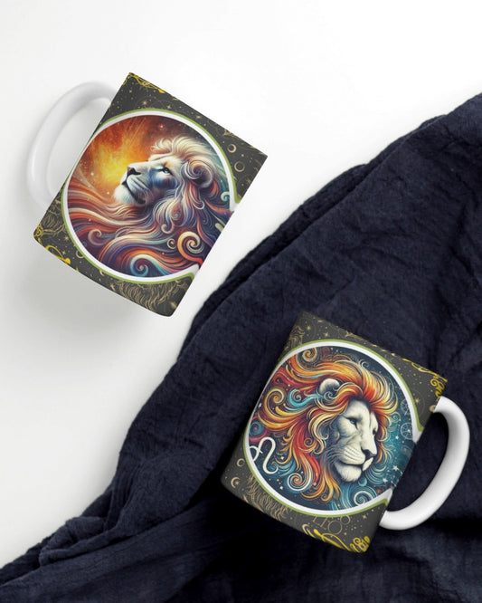 Leo, The Majestic Lion of the Zodiac coffee mug 11 oz